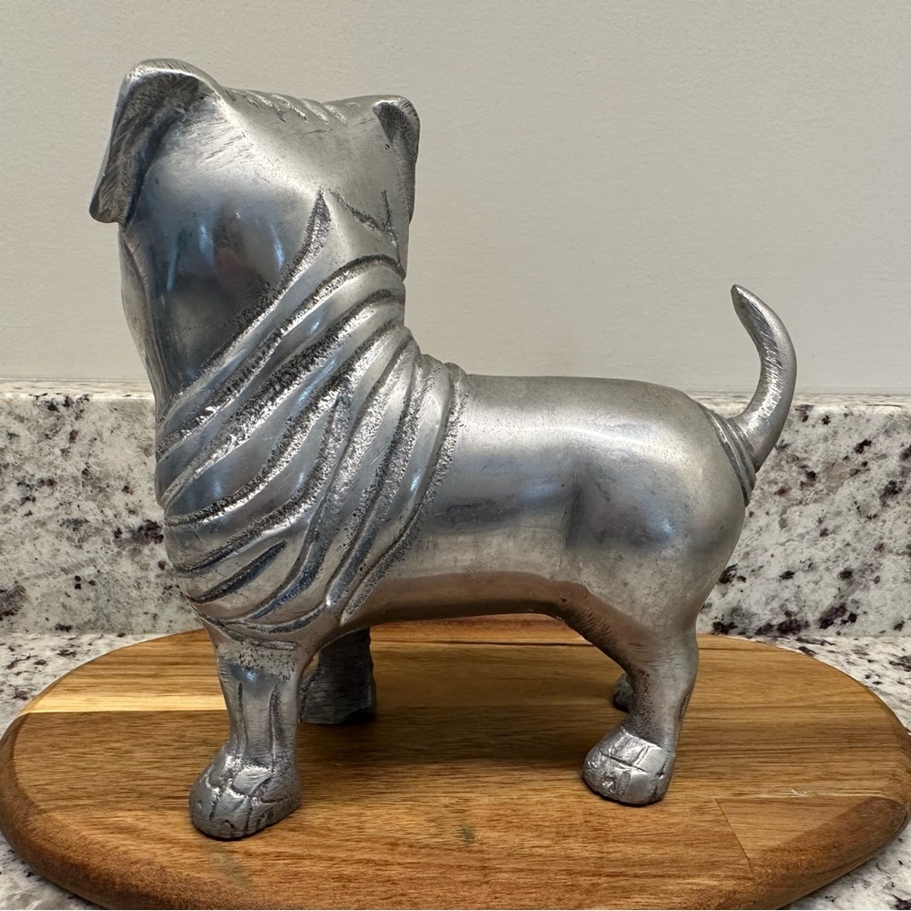 Metal Pug Dog Figurine - Picture 2 of 4